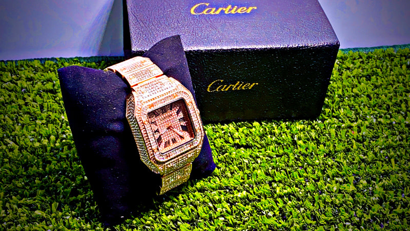 Cartier Iced out Watch | With Ring + Glasses free ✨